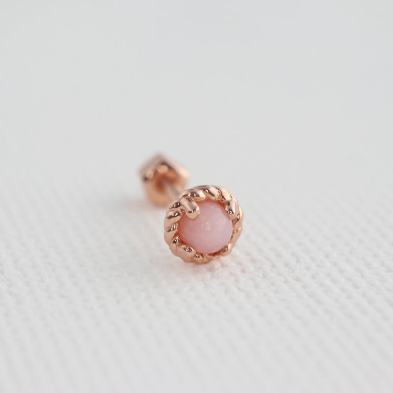 Round Cartilage Stud Earring- 14K Gold