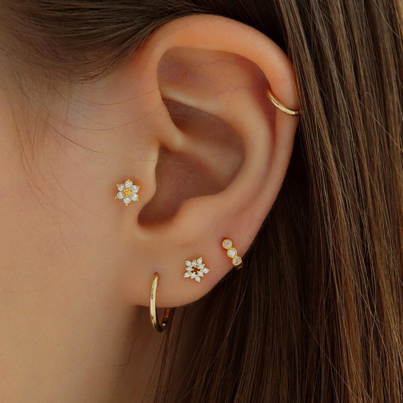 Shine Flower Cartilage Earring