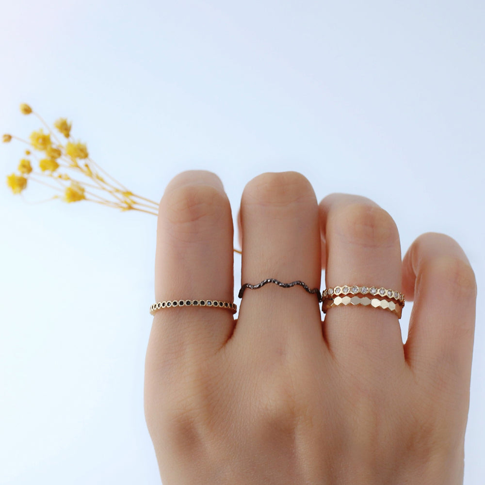 【Shapes Studio】14K Hexagon Bandリング Shapes Studio】14K Hexagon Bandリング