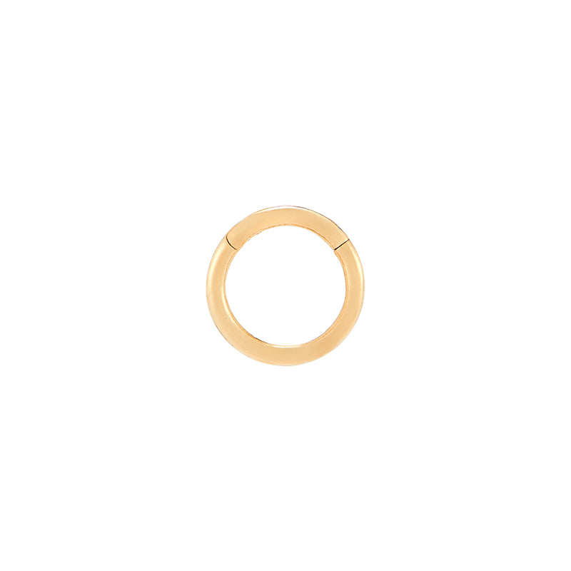 Plain clicker ring in solid 14k gold 