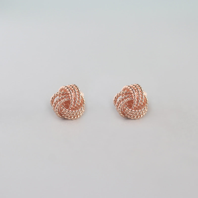 Tie The Knot Studs- Sterling Silver