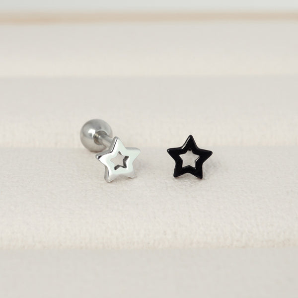 Line Star Cartilage Piercing- 316L Stainless Steel