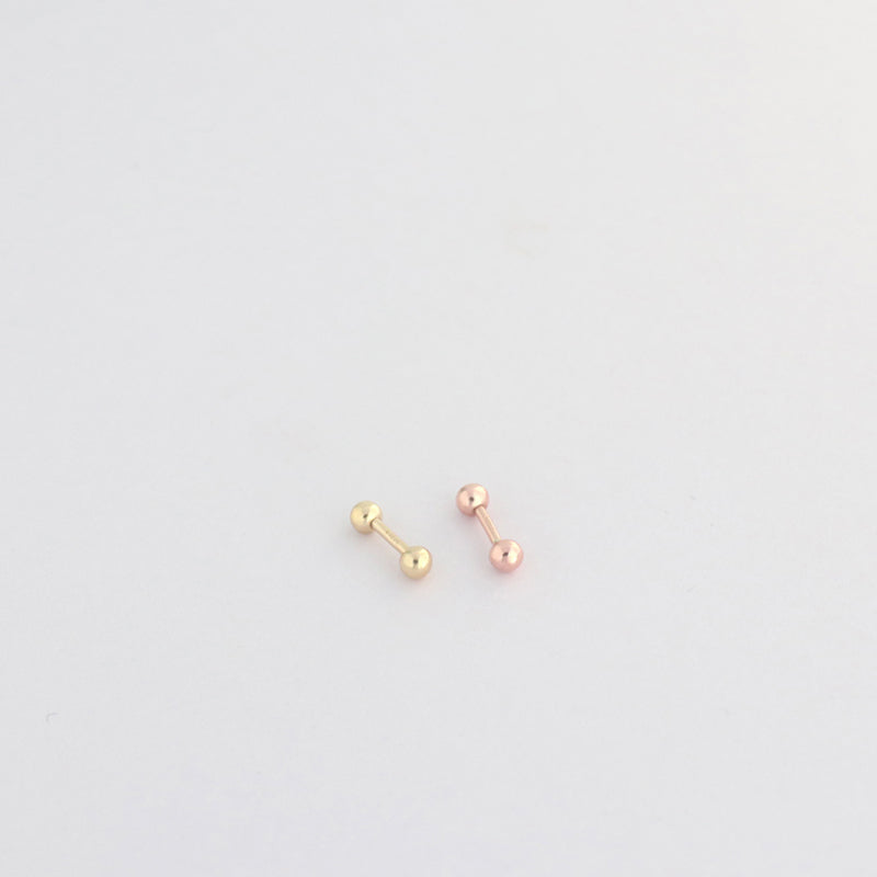 18g mini ball barbell piercing earrings
