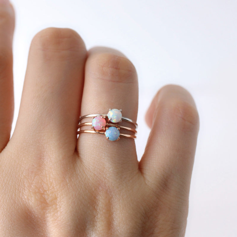 sterling silver opal rings