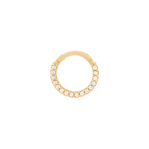 Pave Gems Clicker Ring- 14K Gold