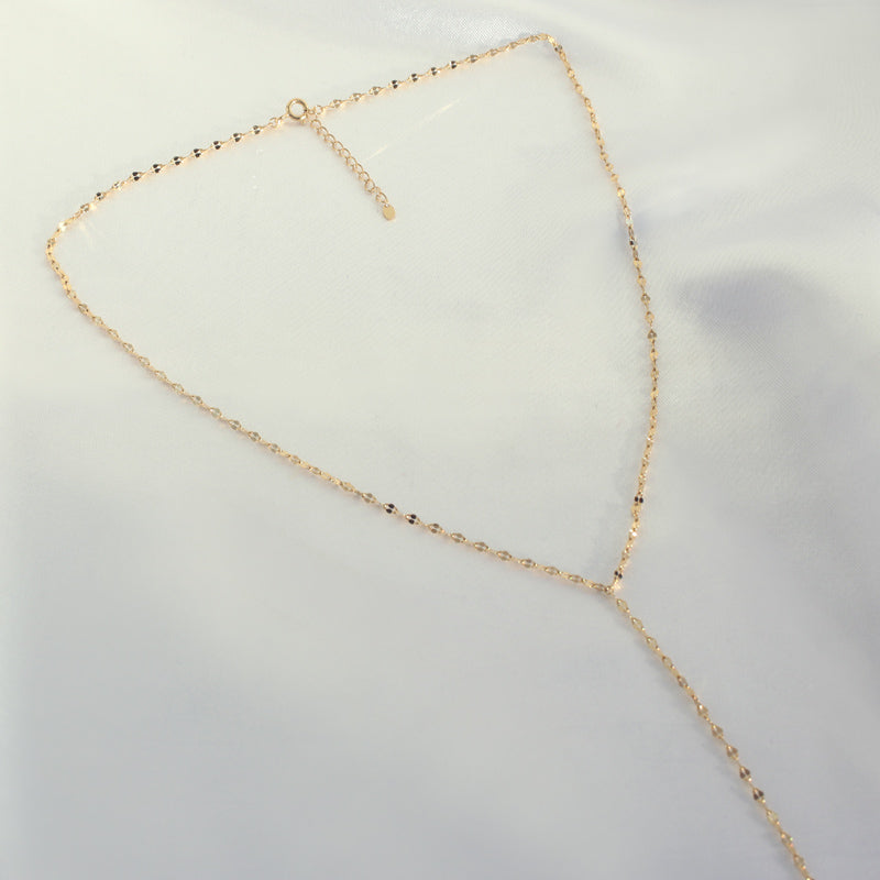 Y Lariat Pearl Necklace- Sterling Silver