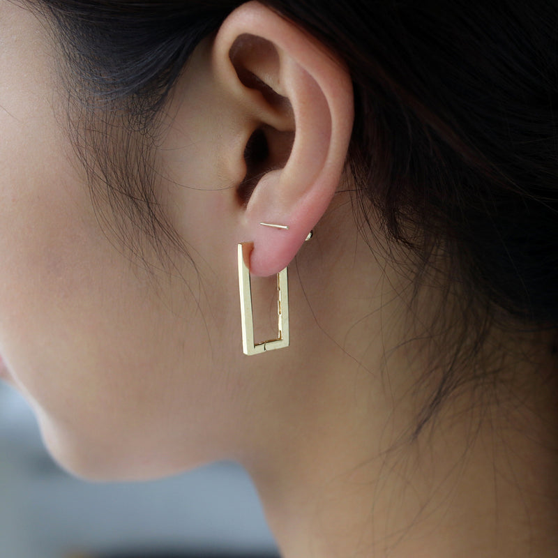 Beloro Jewels - 9 karat gold hoop earrings BO360058