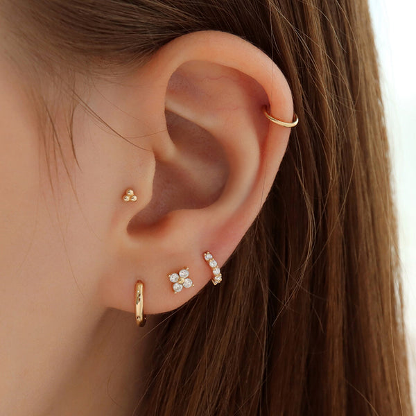 Light Weight Diamond Earrings  Upper ear earrings Temple jewellery  earrings Temple jewelry necklace