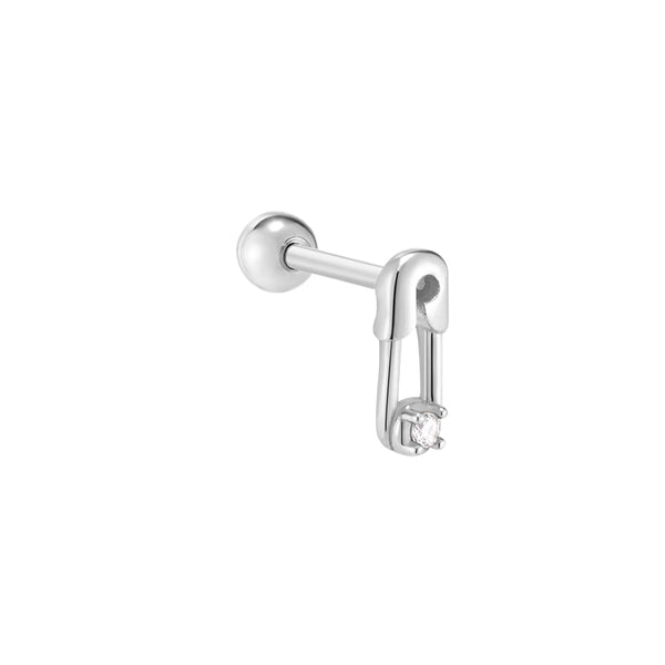 Safety Pin Stud Piercing- Sterling Silver