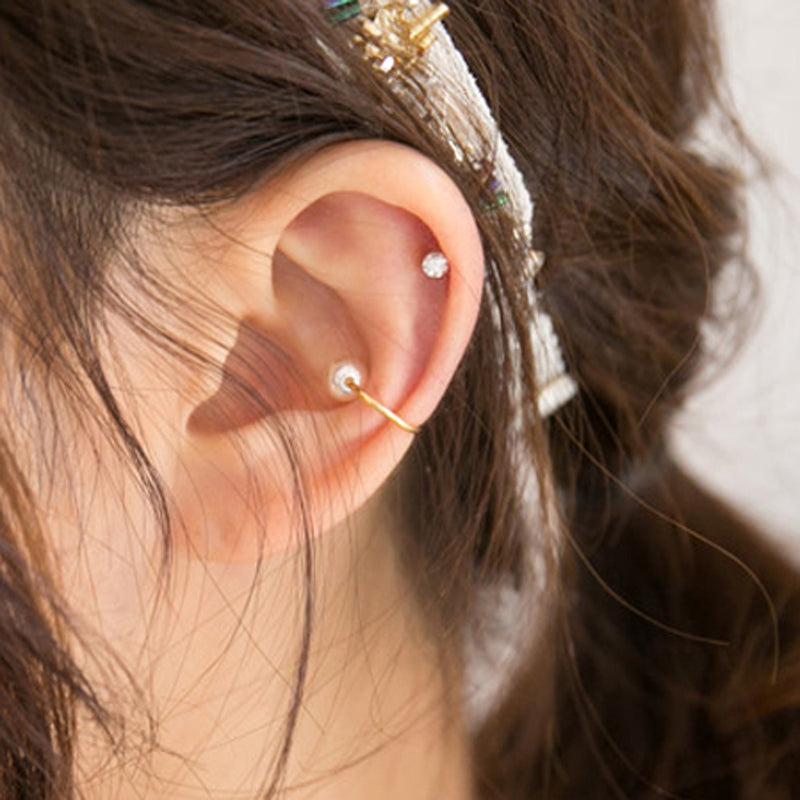 no piercing required pearl ear cuff