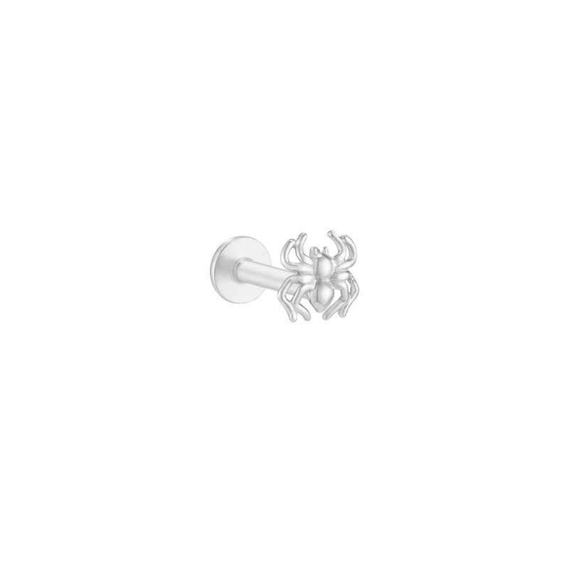 Mini Spider Stud Labret Piercing- 14K Gold