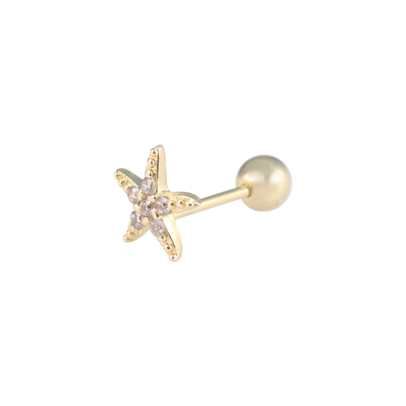 Starfish Stud Piercing- 14K Gold