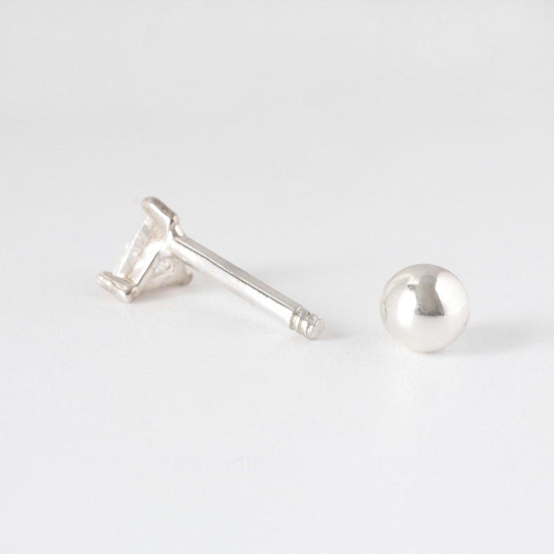 Triangle Crystal Cartilage Piercing- Sterling Silver