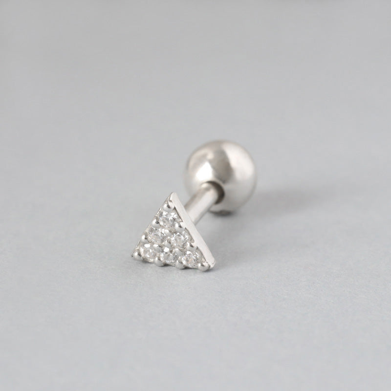 Tiny Triangle Cartilage Piercing- Sterling Silver