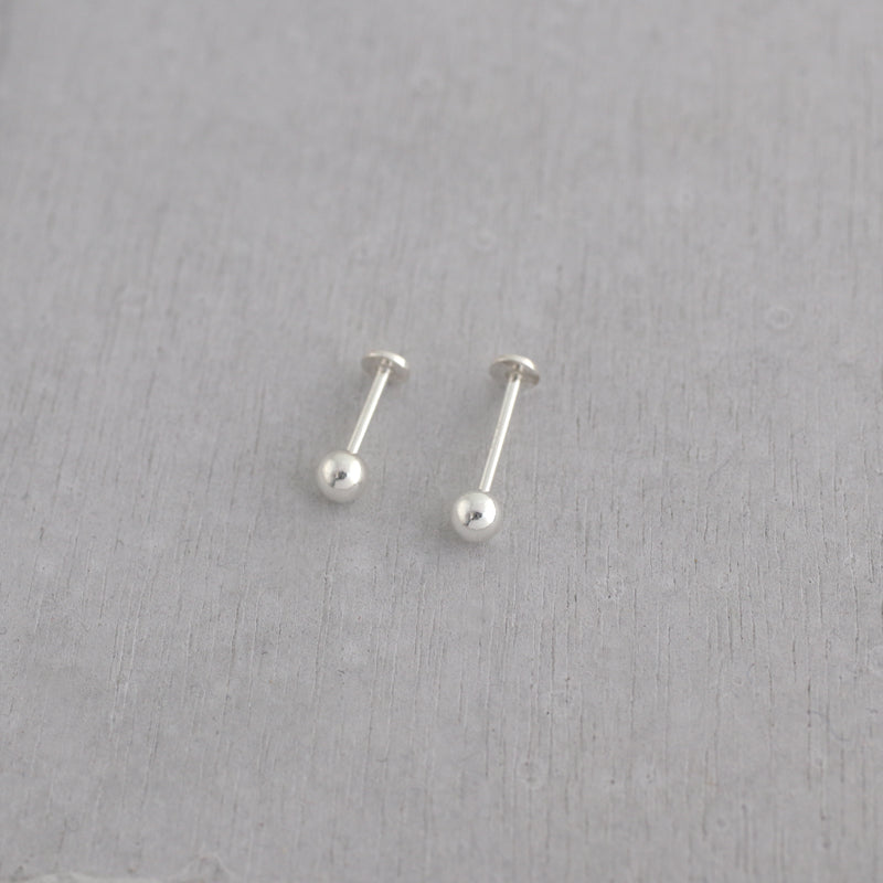 Ball Labret Piercing 925 Sterling Silver | Musemond