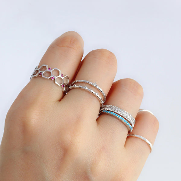 dainty stacking rings made from 925 sterling silver 