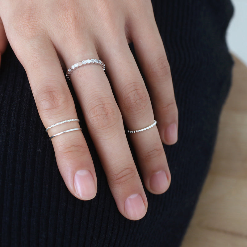 Basic Thin Round Band- Sterling Silver