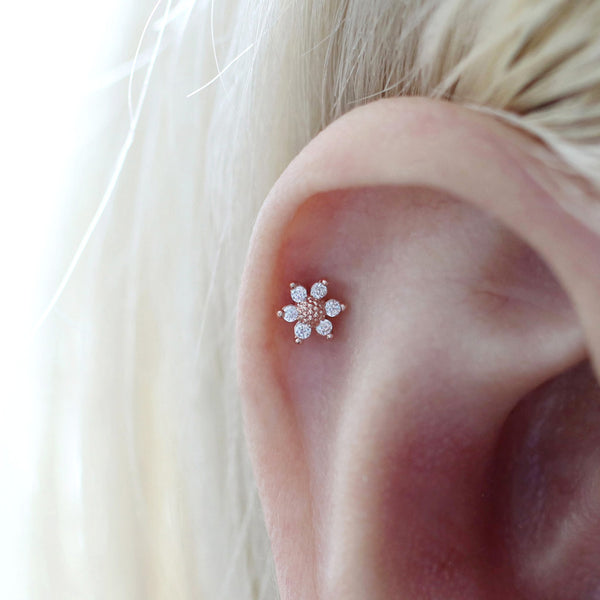 Sunflower Cartilage Stud Earring