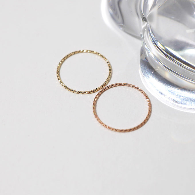 Thin Textured Ring- 14K Gold