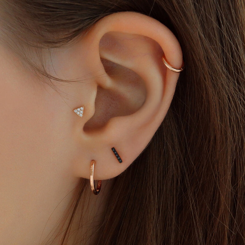 Tiny Triangle Cartilage Piercing- Sterling Silver