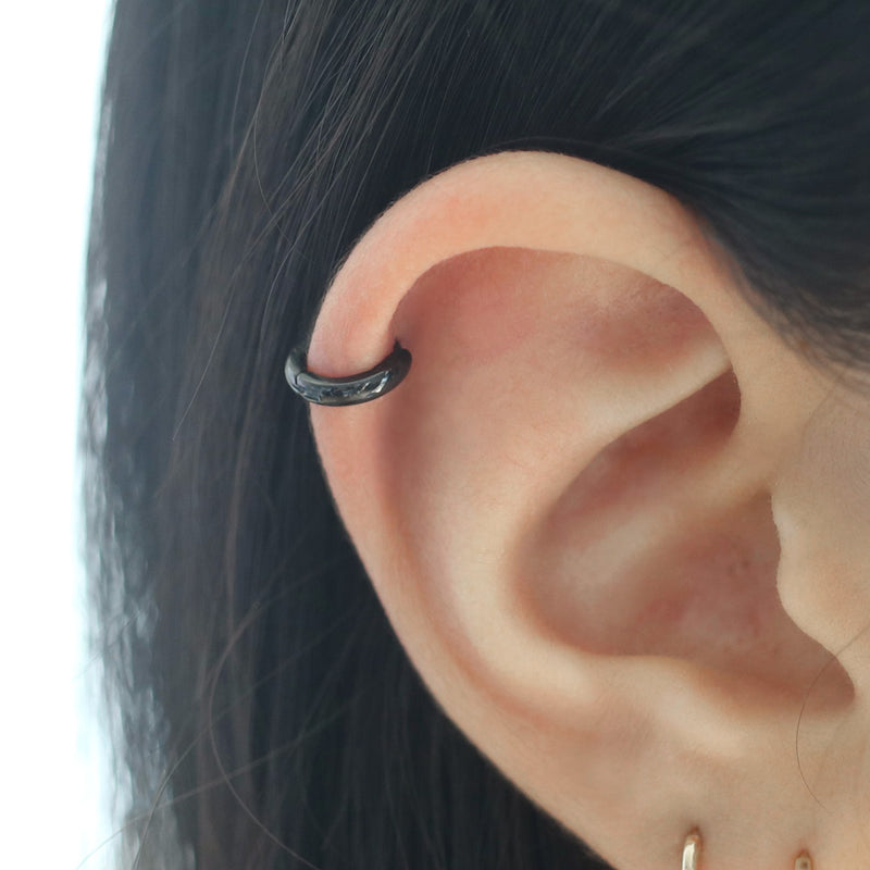 Stainless Steel Tiny Cartilage Huggie Hoop Earrings | Musemond