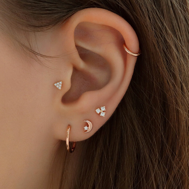  Cartilage Earring MUSECLOUD 925 Sterling Silver Flat Back  Earrings For Women Men Cubic Zirconia Earrings Studs Ear Piercing Small  Screw Back Earrings Set (2MM CZ, 3MM Ball): Clothing, Shoes & Jewelry