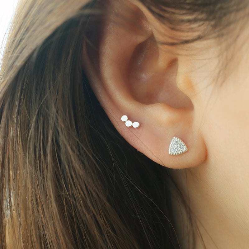 Triple Dot Stud Piercing- Sterling Silver