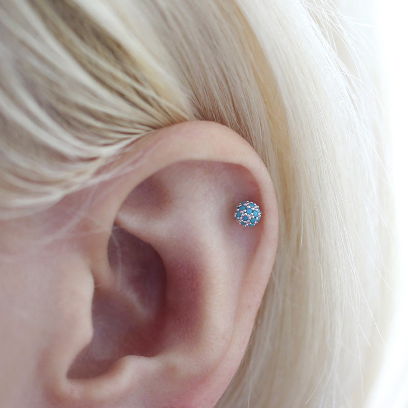Gold Turquoise Cartilage Earring