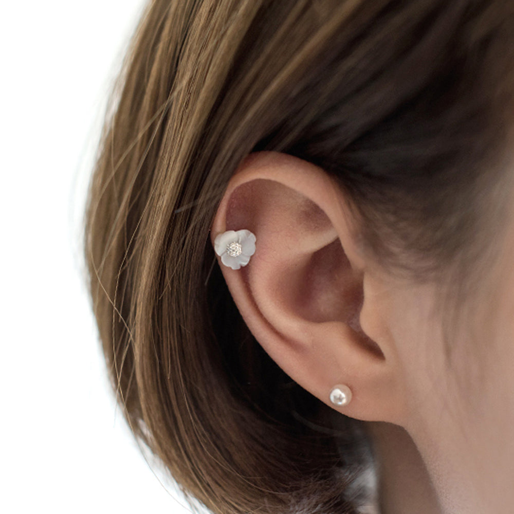 Mother of Pearl Flower Piercing | Musemond