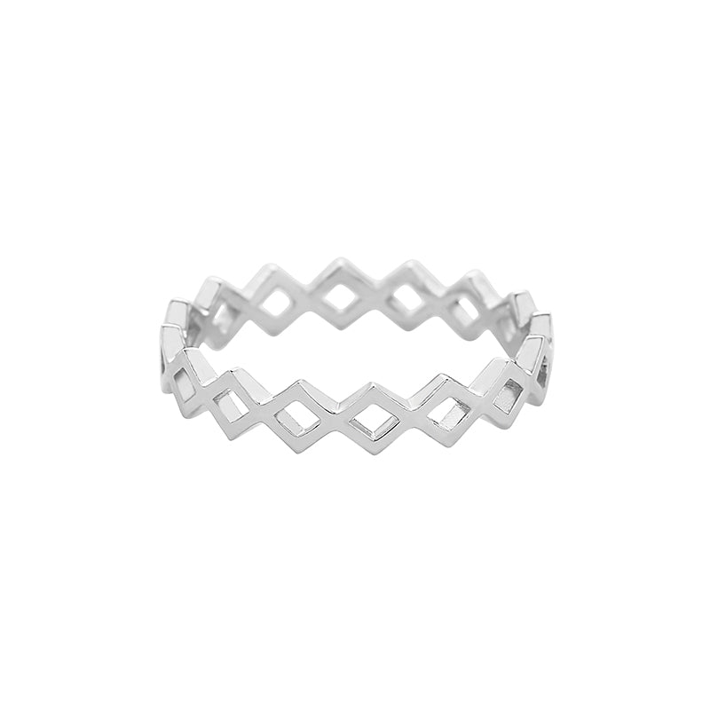 Stackable Chain Band Ring Made From Sterling Silver